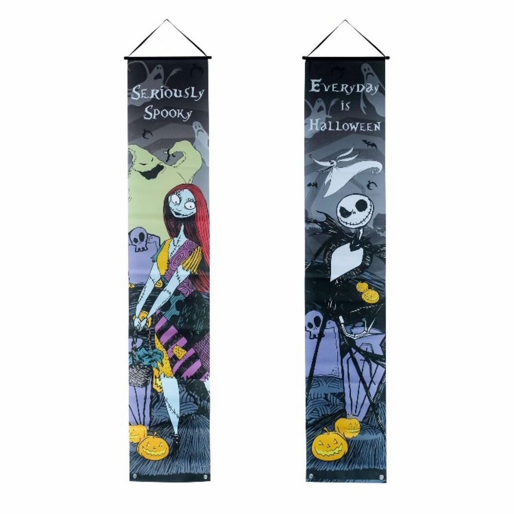 Disney The Nightmare Before Christmas Jack and Sally Hanging Banners Decor